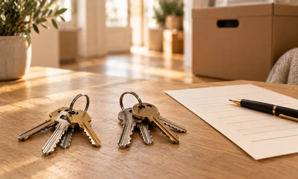 Schlüssel werden bei der Wohnungsübergabe nach dem Auszug übergeben